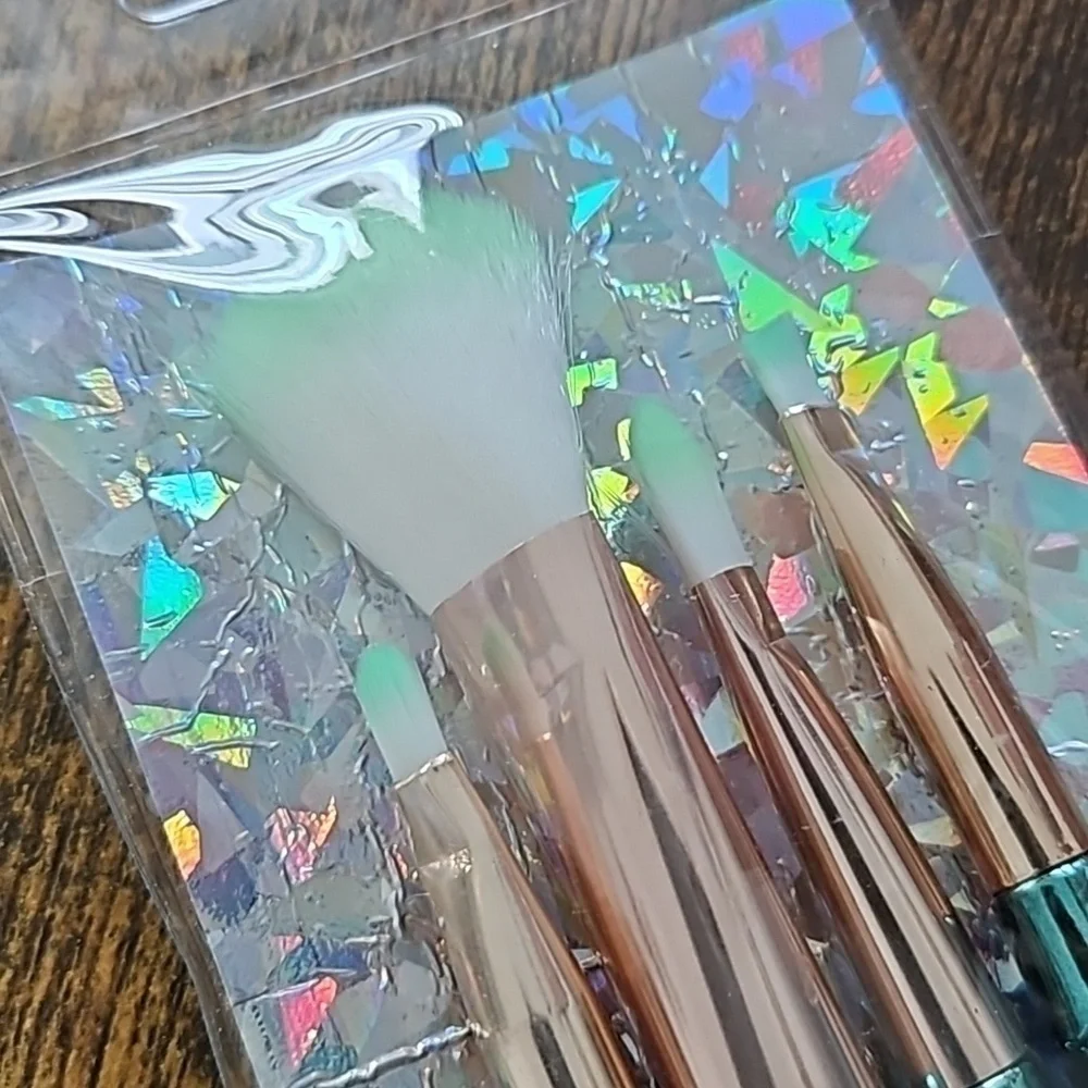 Makeup Brush Set, Mermaid Tail, 4 Pieces